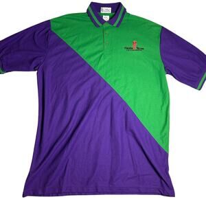 Vintage Sea Palms by Hartwell Polo Mens XXL Six Flags Fiesta Texas Colorblock